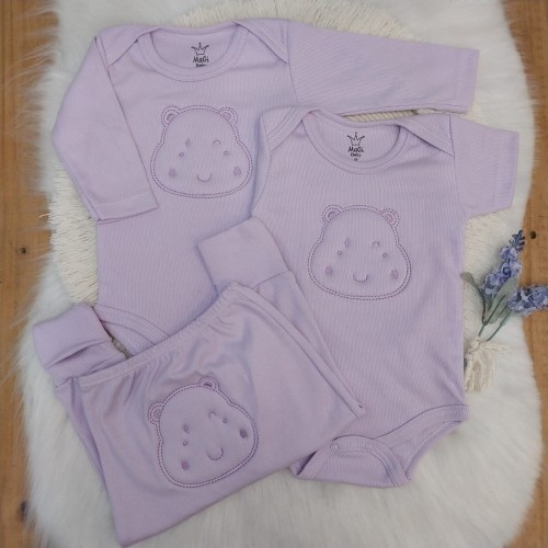 Conjunto 3 Peça com Bordado