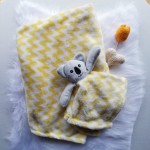 Kit Cobertor e Naninha Microfibra Amarelo Coala