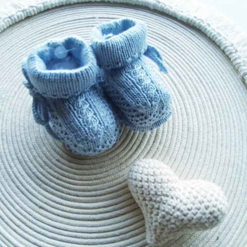 Sapatinho de Tricot Azul