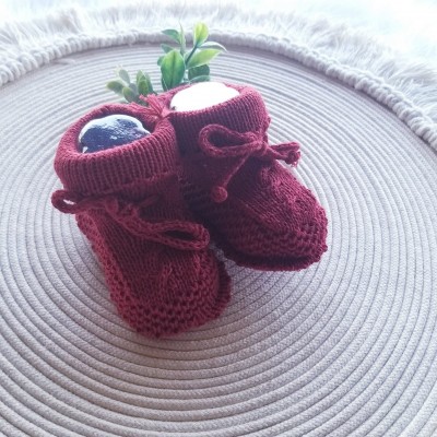 Sapatinho de Tricot Vermelho