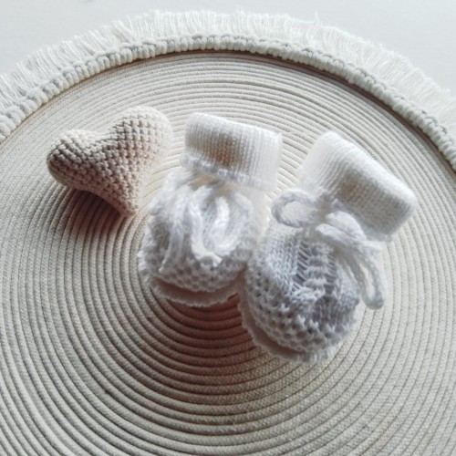 Sapatinho de Tricot Branco