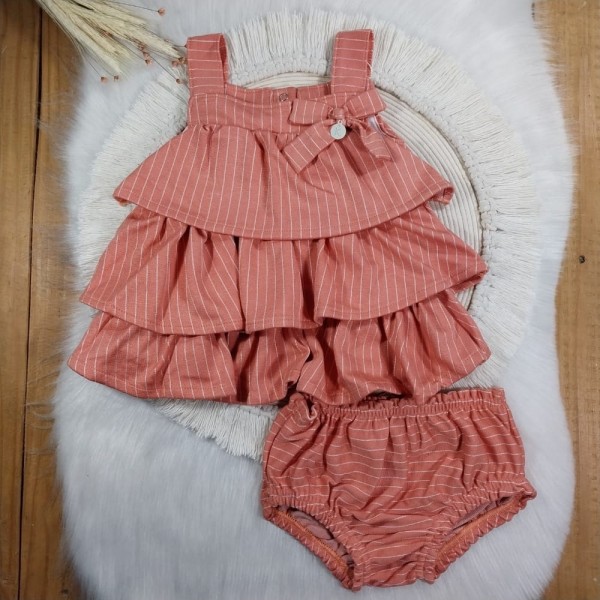 Vestido Com Calcinha Coral