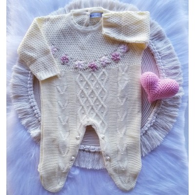 Macacão Flores Bordada Amarelo