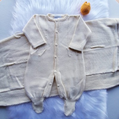 Saída Maternidade Barbante Amarelo