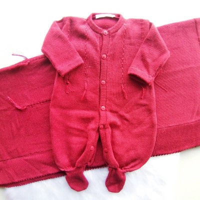 Saída Maternidade  Vermelho barbante