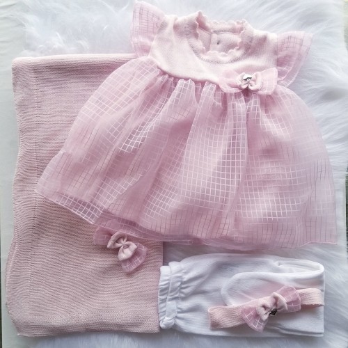 Saída Maternidade Vestido Rosa