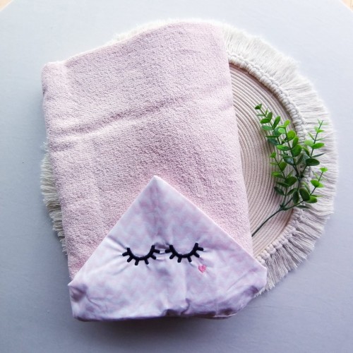 Toalhão com Forro de Fralda Rosa Toalhão com Forro de Fralda Rosa