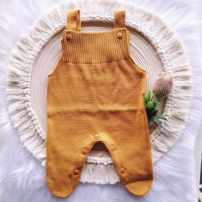 Jardineira Tricot Mostarda