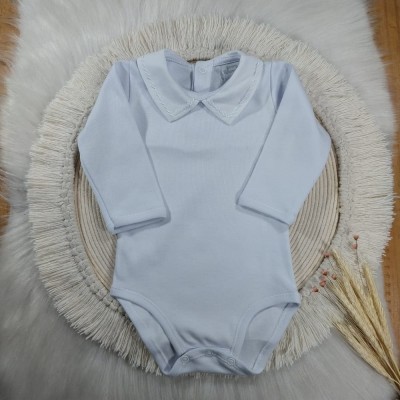 Body com Gola Bordada Presponto Branco