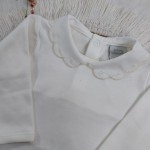 Body com Gola Bordada Borboleta Off White