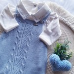 Jardineira e Body Azul Bebê