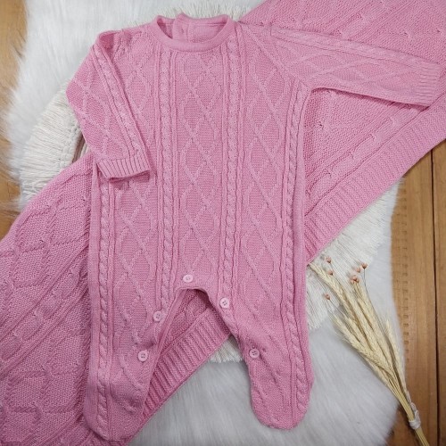 Saída Maternidade Trança Rosa