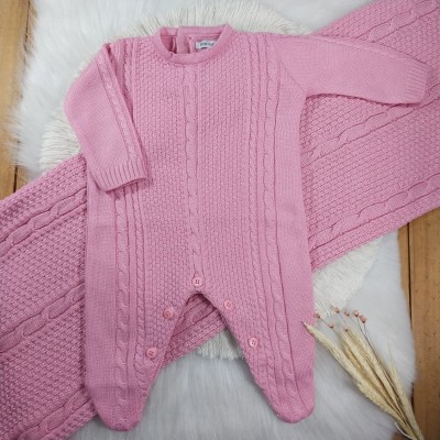 Saída Maternidade Trança Rosa 