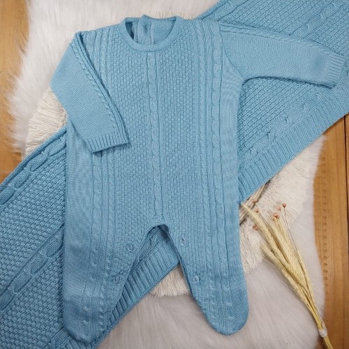 Saída Maternidade ponto pipoca Azul Saída Maternidade ponto pipoca Azul