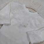 Body Gola Off White de Renda com punho  