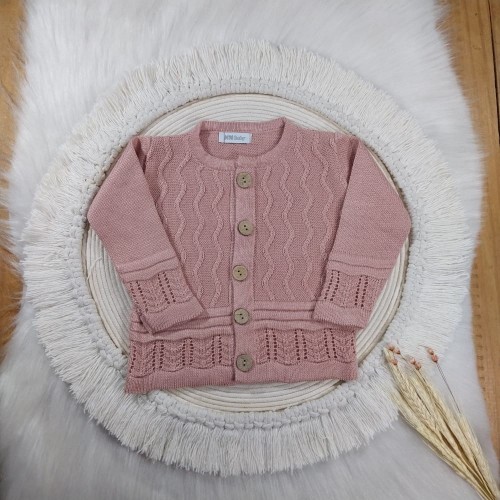 Casaco Tricot Leticia Rosê